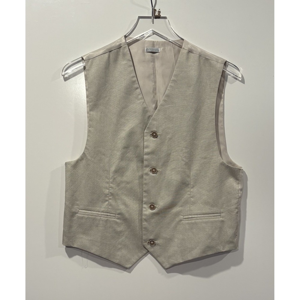 Calvin Klein Boys Suit Vest Light Gray Size XL 18/20 Adjustable Back Cinch 1437